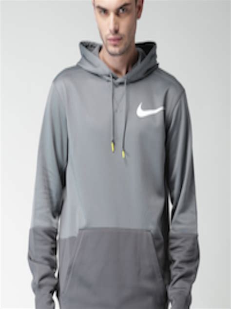 Buy Nike Men Grey M Nk Thrma Hoodie Fb Solid Hooded Sweatshirt