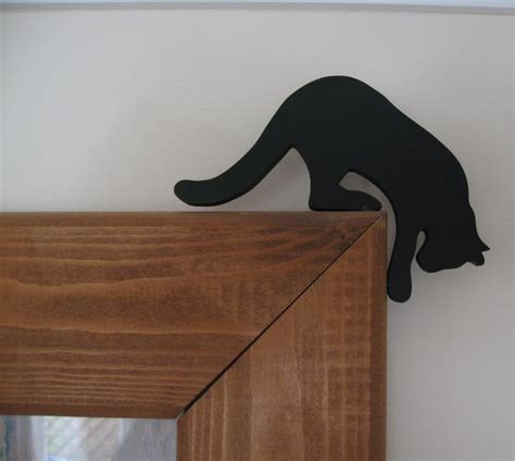 Black Cat Door Or Picture Frame Ornament Picture Frame Ornaments