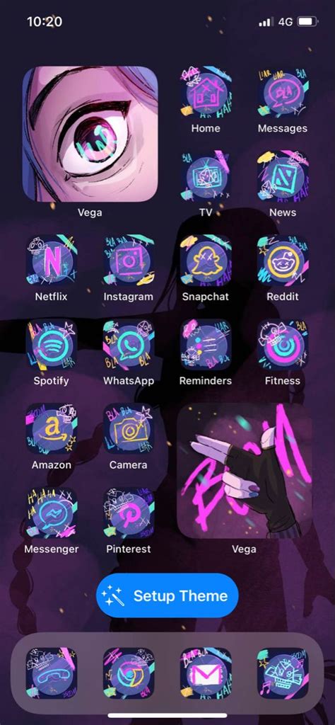 Jinx Themed Phone Setup Icons App Arcane Jinx League Of Legends League