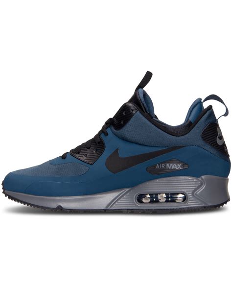 Nike Men S Air Max 90 Mid Winter Casual Sneakers From Finish Line In Blue For Men Lyst