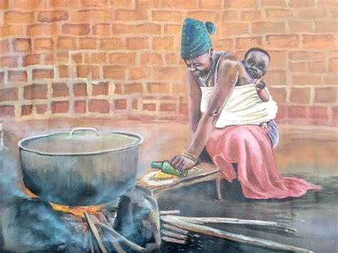 African Woman Cooking