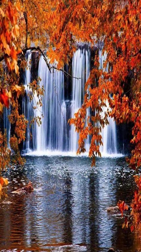 Autumnal Waterfall Autumn Photography Sunset Photography Photography