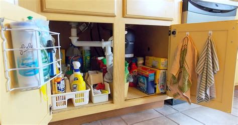 Your kitchen sink is where you prepare you vegetables and meals and those little holes aren't necessarily. Organizing Under My Kitchen Sink | Hometalk