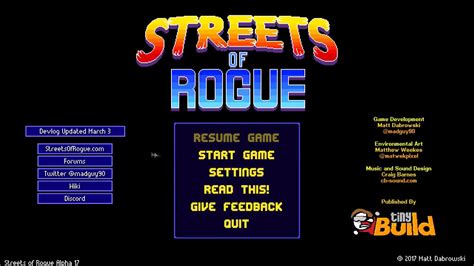 The start, a beginning, act 1, whatever you want to call it, the first part of anything is usually one of the most important, and floor 1 of this game is highly important, as the items, traits and more all affect the rest of your game as you try to survive in your. Streets of Rogue Gameplay ita - YouTube