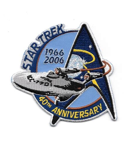 Star Trek 40th Anniversary Classic Enterprise Logo Embroidered Patch