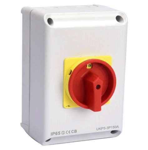100amp 230 440v Ip65 3pole Surface Mounted Isolating Switch Metal