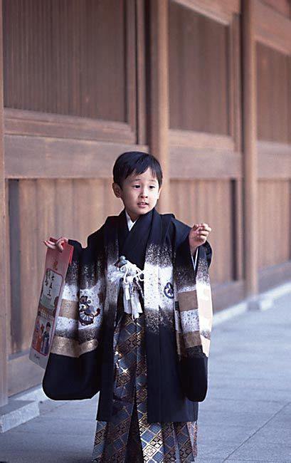 A Boy Visiting The Meiji Jingu Shrine For A Coming Of Age Ceremony