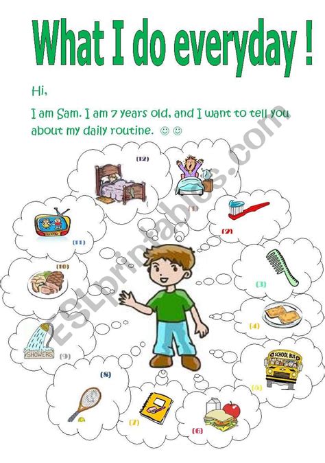 Present Simple Daily Routine IMAGESEE