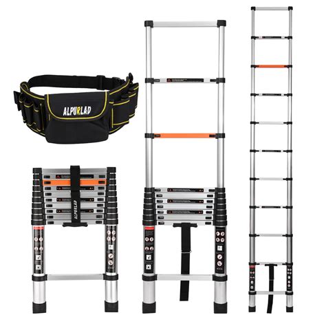 Buy Alpurlad Telescoping Ladder 105ft Aluminum Extension Ladders