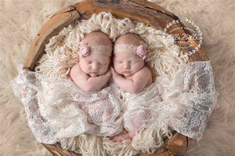 Twin Baby Sisters Austin Newborn Twins Photographer Ella Bella
