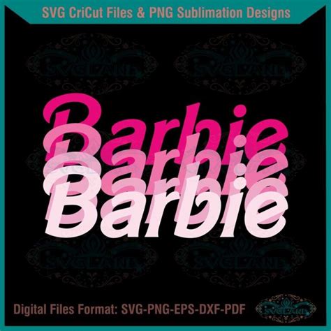 Artstation Vintage Barbie Pink Text Svg Barbie Movie Svg Digital File