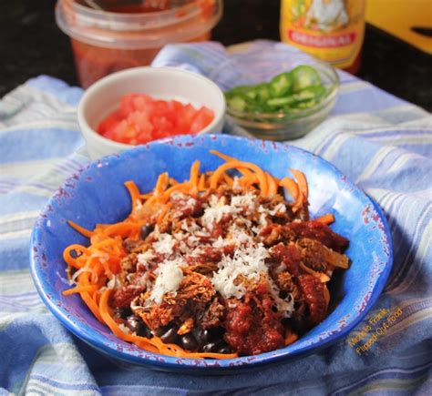 Enchilada Bowls With Sweet Potato Noodles Flipped Out Food