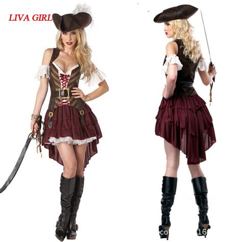 Buy 2017 New Sexy Women Pirate Costume Halloween Fancy