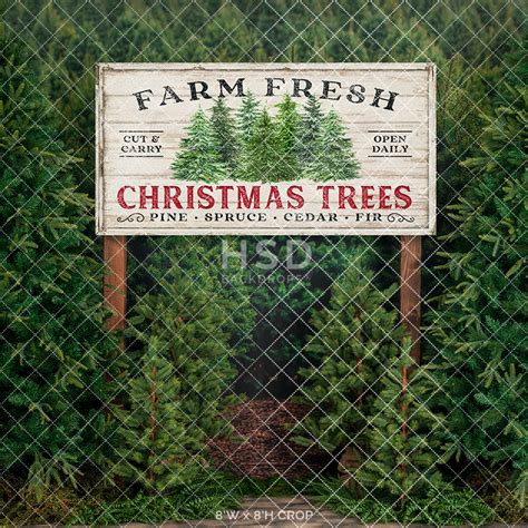 Farm Fresh Christmas Tree Farm Photo Backdrop Photography