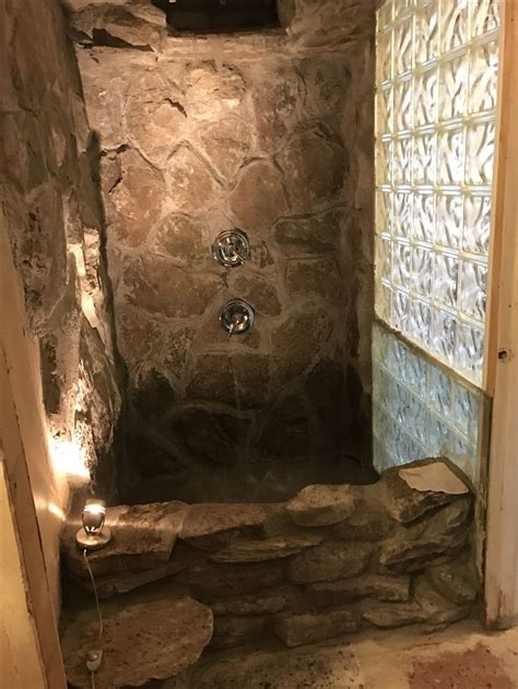 Best Diy Ive Ever Done Almost Finished Rock Wall Shower