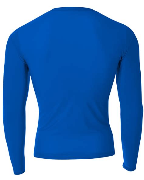 A4 Adult Polyester Spandex Long Sleeve Compression T Shirt Alphabroder