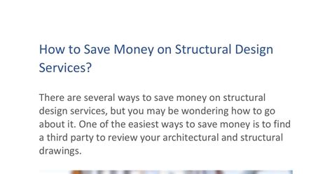 How to Save Money on Structural Design Services.pdf | DocDroid