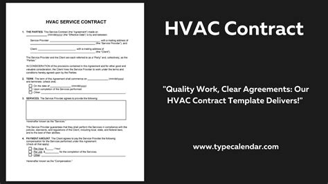 Free Printable Hvac Contract Agreement Templates Service And Maintenance