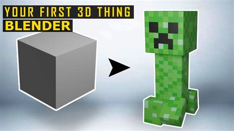 Tutorial Blender Minecraft Creeper Absolute Beginners Youtube