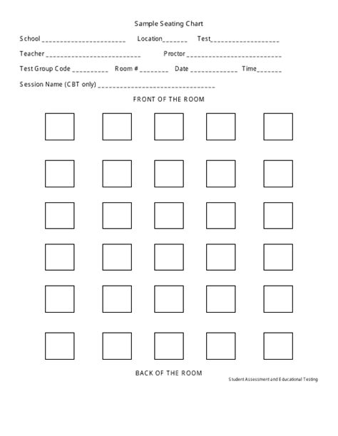 Easy Classroom Seating Chart