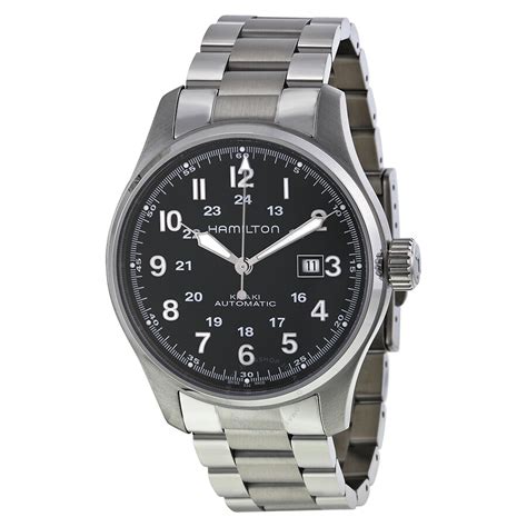 Founded in 1892, we combine our american heritage with swiss precision. Hamilton Khaki Officer Automatic Black Dial Men's Watch ...