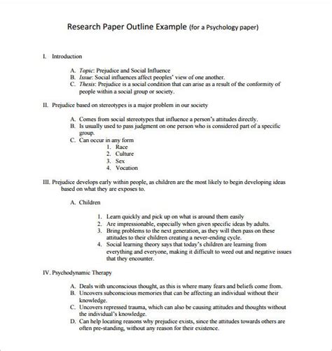 research outline template   sample