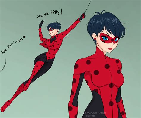 Short Haired And Adult Miraculous Ladybug