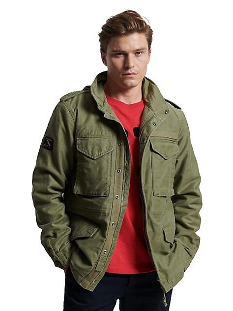 superdry military m65 field borg lined jacket mens thebay