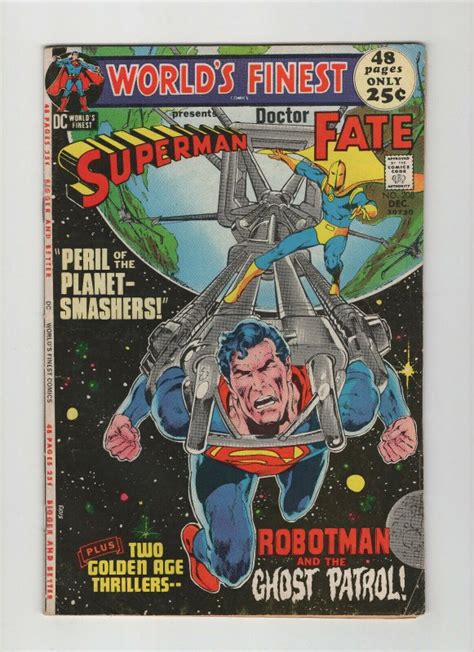 Worlds Finest 208 Dc Comics 1971 Superman And Dr Fate Comic Books