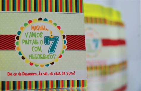 Sablyna Colino Toda Design Convite De Aniversário 7 Anos