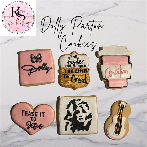 Dolly Parton Sugar Cookies Royal Icing Cookies Dolly Custom Etsy