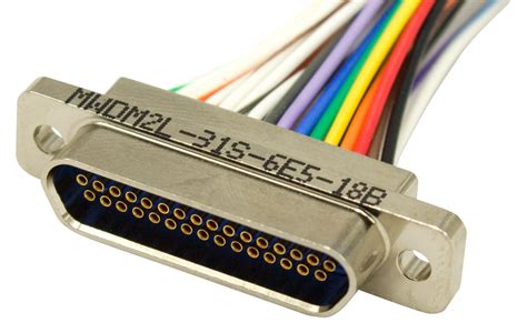 Mwdm2l 51s 6e5 18b Glenair Micro D Cable Assembly Micro D