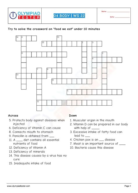 Verb Tense Crossword Puzzle Worksheet - Printable Crosswords For Year 4