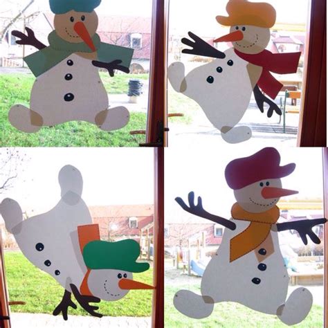Basteln mit kindern ideen für weihnachten. Cute winter snowmen | Christmas window decorations, Xmas crafts, Christmas crafts