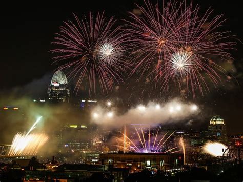 Riverfest 2015 Cincinnati Skyline Riverfest Fireworks Show