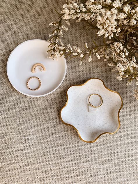 Minimalist Jewelry Dish Handmade Polymer Clay Trinket Tray Etsy