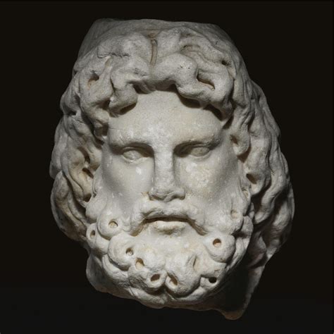 33 A Marble Head Of Serapis Roman Imperial 2nd Century Ad