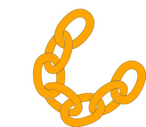 Orange Chain Clip Art At Vector Clip Art Online Royalty