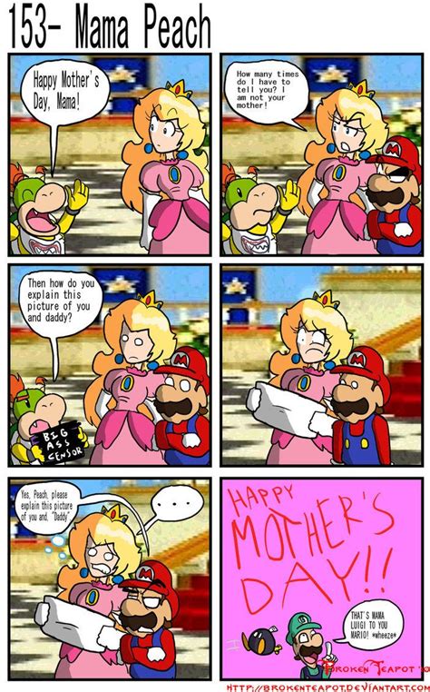Mama Peach Mario Funny Super Mario Art Mario Comics