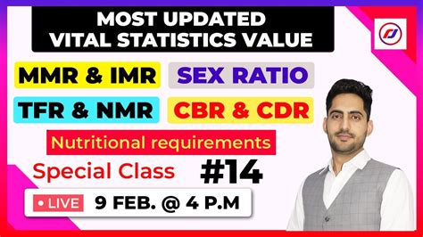 Most Updated Vital Statistics Value Mmr And Imr Sex Ratio Tfr And Nmr Cbr And Cdr Nutrition