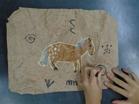 Zilker Elementary Art Class Prehistoric Cave Art With 3rd Grade
