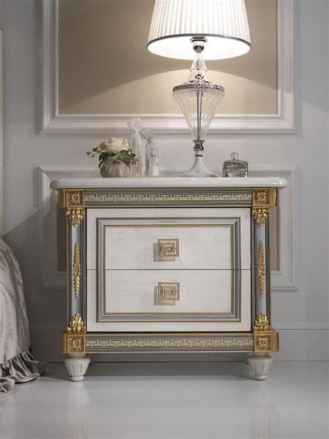 Luxury Nightstand In Wood With A Classical Style For Hotels And