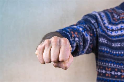 Man Fist Clenched In Anger Violence And Aggression Concept Stock Photo