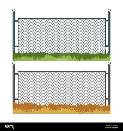 Fence And Grass Metal Country Fences Background Vector Gardening Horizontal Fencing With Grass