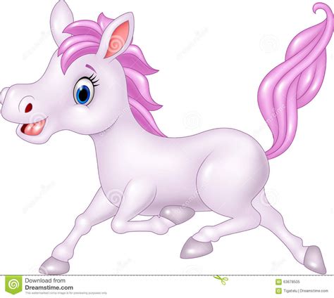 Beautiful Pony Vector Cute Unicorn Cartoon Girly Doodles Kawaii Animal