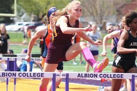 calvin women s track and field has winning performances at millikin invite