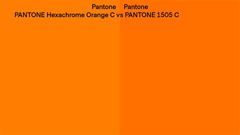 Pantone Hexachrome Orange C Vs PANTONE 1505 C Side By Side Comparison