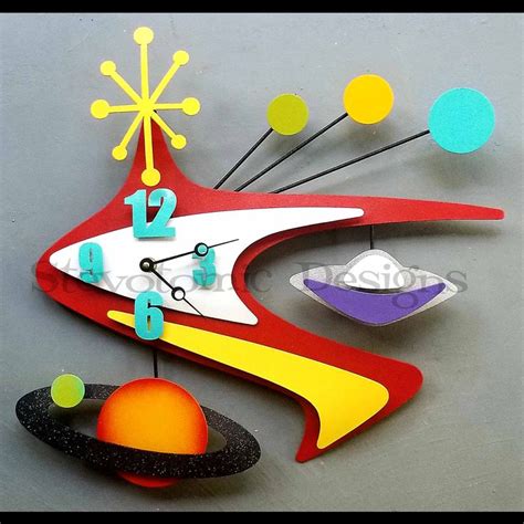 Coolest Clocks In The World By Stevotomic Whimsical Wall Art Retro