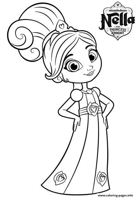 8 Year Old Princess Nella Knight Coloring Page Printable