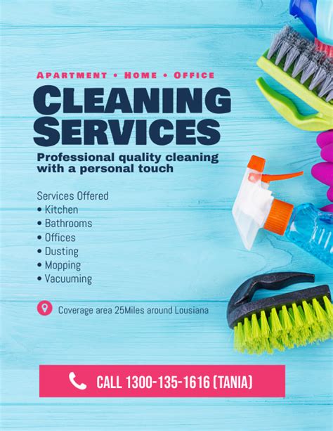 House Cleaning Services Flyer Poster Template Postermywall